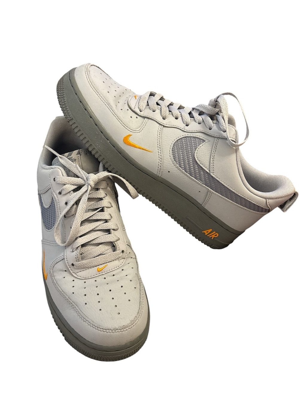 Nike Air Force 1 Low Wolf Grey Kumquat Size 9
